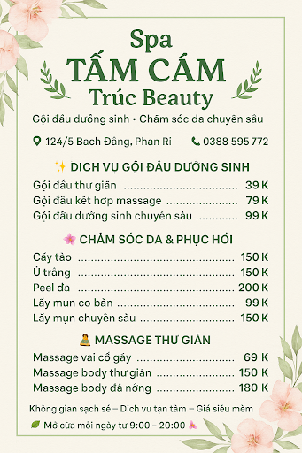 Spa TẤM CÁM - Spa Phan Rí - Spa Triệt Lông tại Tuy Phong, Bình Thuận