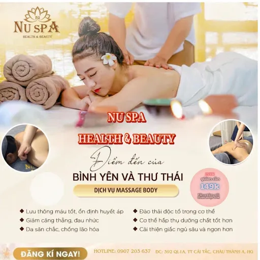NU SPA HEALTH & BEAUTY - Spa Triệt Lông tại Châu Thành A, Hậu Giang