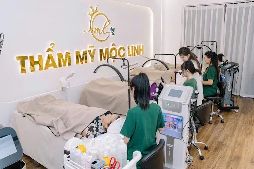 Thẩm Mỹ Mộc Linh 1 Trị mụn nám tàn nhang sẹo rỗ Triệt lông Tiêm filler Tắm trắng Nâng mũi Hải Phòng - Spa Triệt Lông tại Cát Hải, Hải Phòng