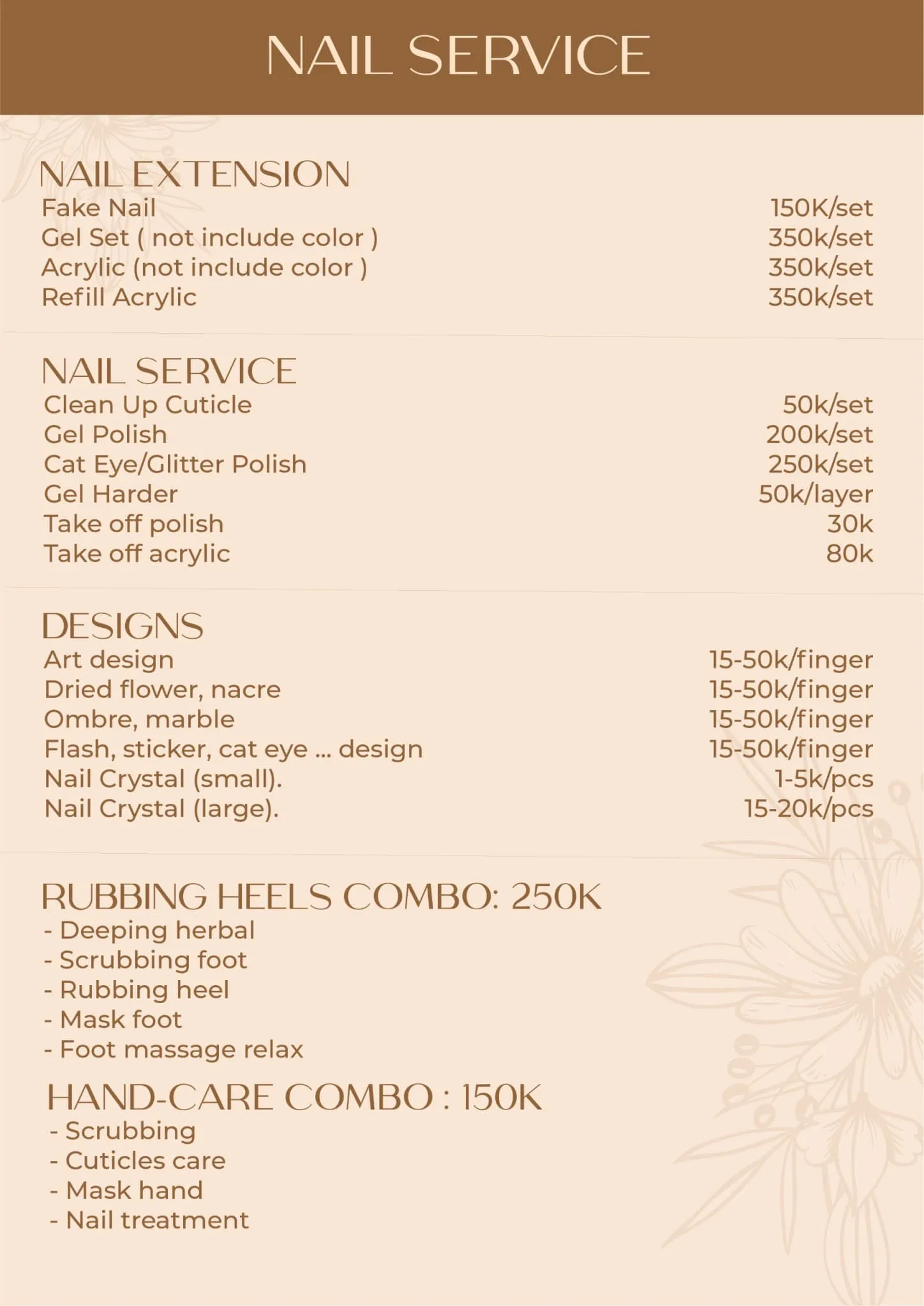 Dịch vụ làm đẹp tại Lisa Nail & Spa