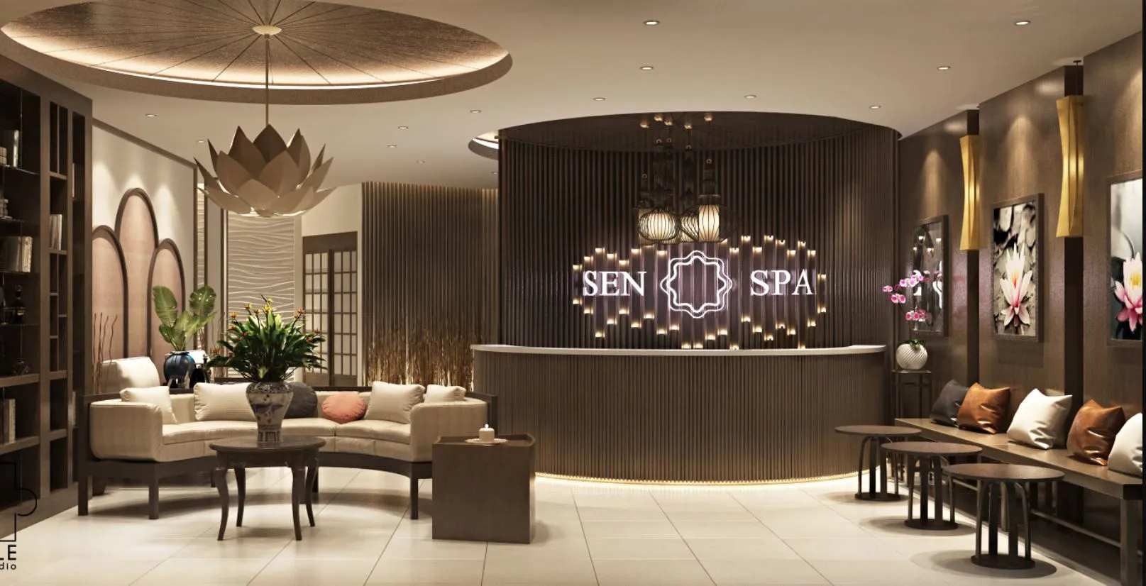 Không gian nội thất tại Sen Spa