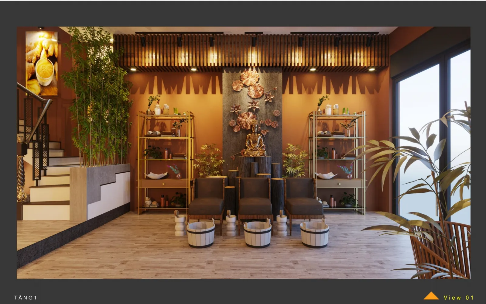 Không gian nội thất tại Gừng Spa