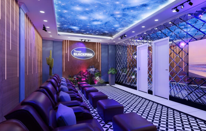 Không gian nội thất tại Massage Nuru Black Pink Q10