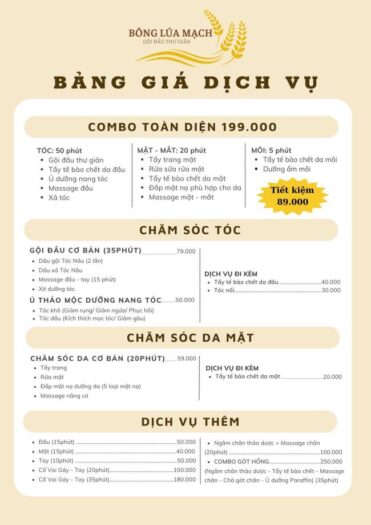 Dịch vụ làm đẹp tại Bông Lúa Mạch Quận 11