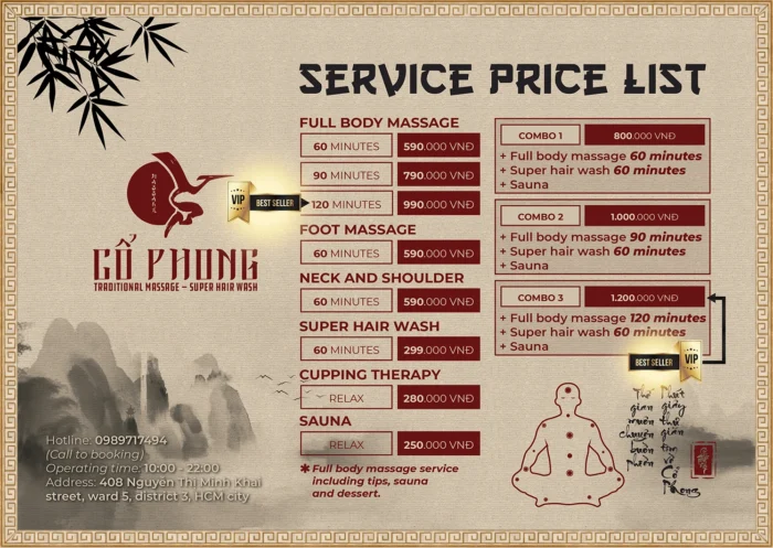 Dịch vụ làm đẹp tại MASSAGE CỔ PHONG