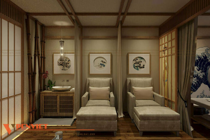 Không gian nội thất tại Hoàng Ngân Spa