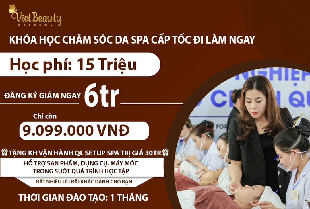 học spa chăm sóc da với bảng học phí và lộ trình đào tạo