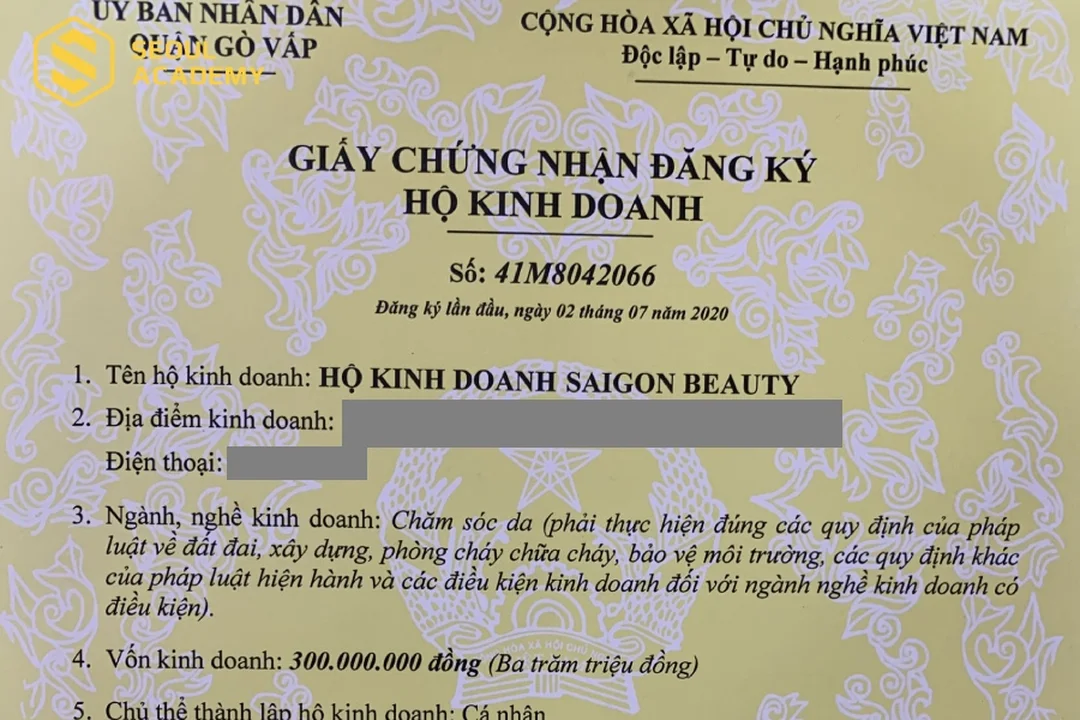 Nguyên tắc đăng ký mã ngành chăm sóc da
