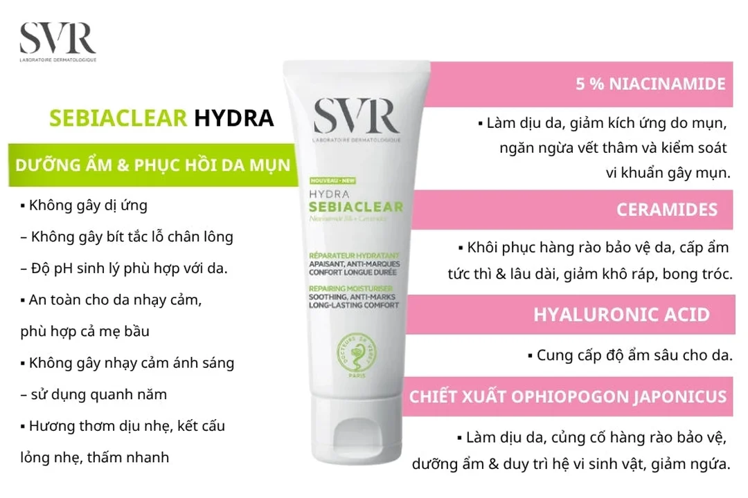 thành phần phục hồi da sau nặn mụn hiệu quả